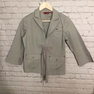 GILI Khaki Notch collar 3/4 length sleeves Jacket